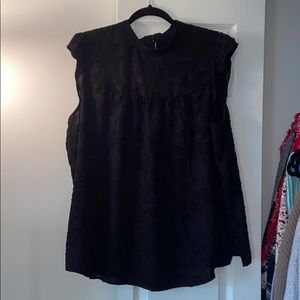 EUC Loft Textured Floral Blouse